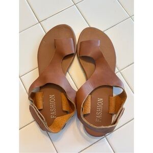 Brown Women's Sandals flat shoes travel flip flop travel summer party holiday